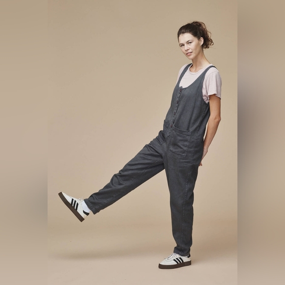 Jungmaven button front jumper jumpsuit coyote L - Picture 6 of 9